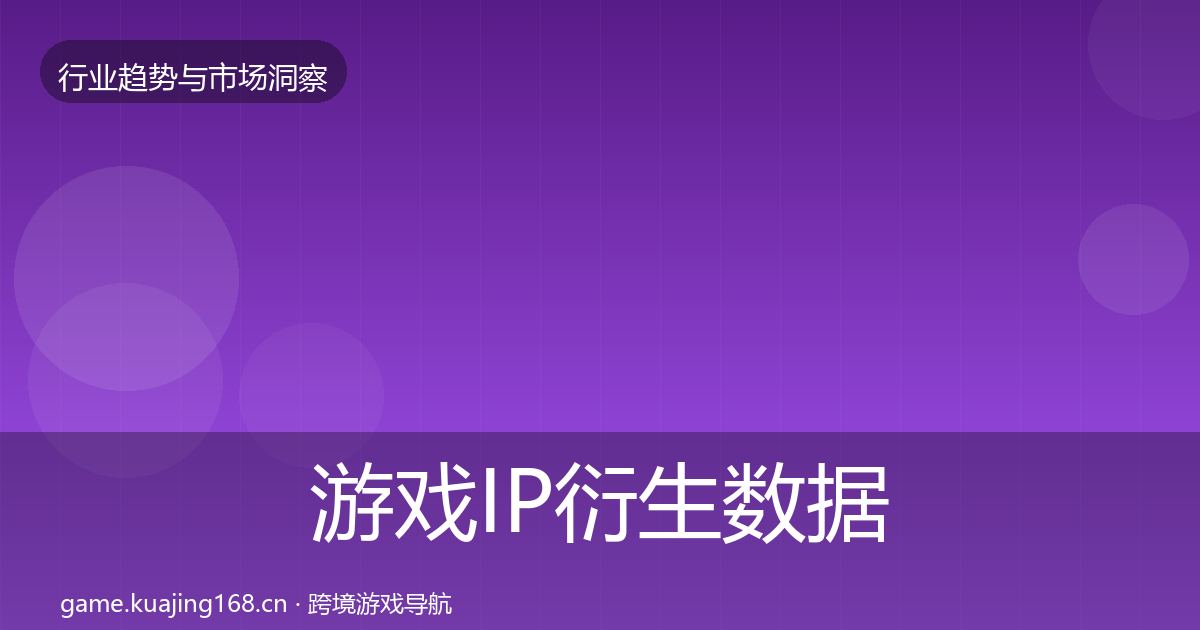游戏IP衍生数据解读要点梳理·第2615篇