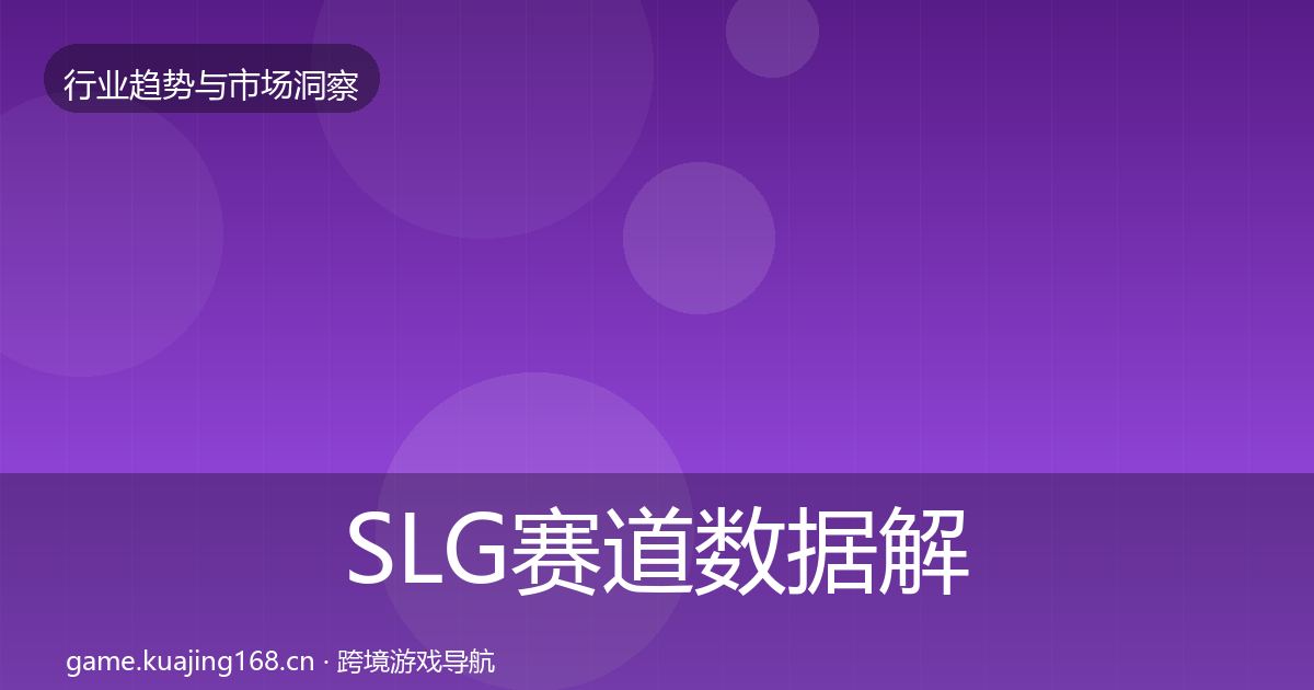 SLG赛道数据解读入门到进阶·第2615篇