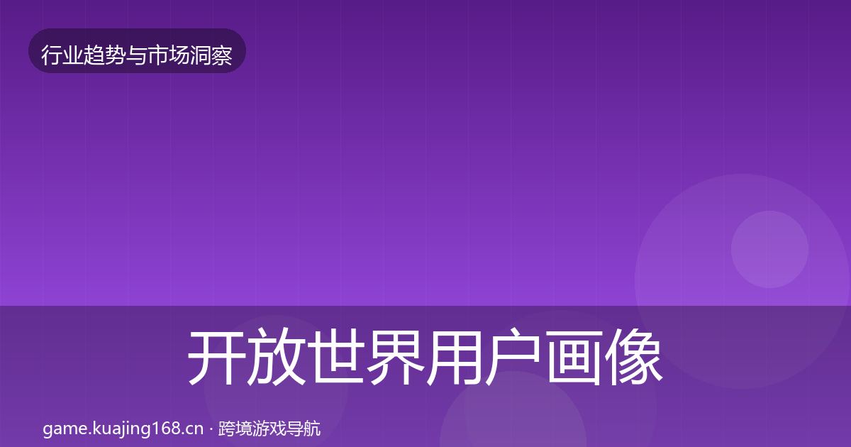 开放世界用户画像全攻略·第2628篇