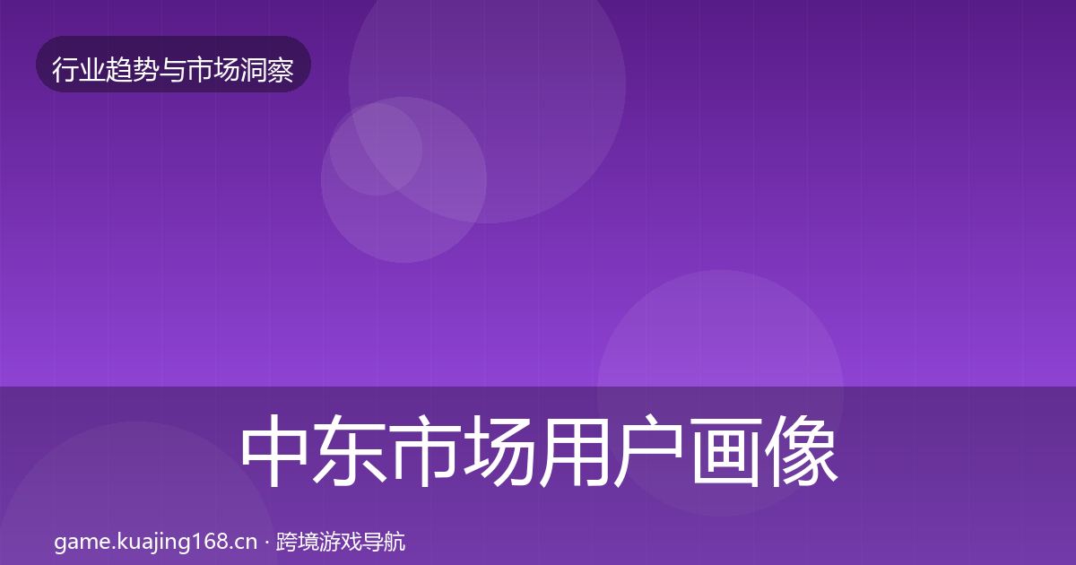 中东市场用户画像入门到进阶·第2628篇