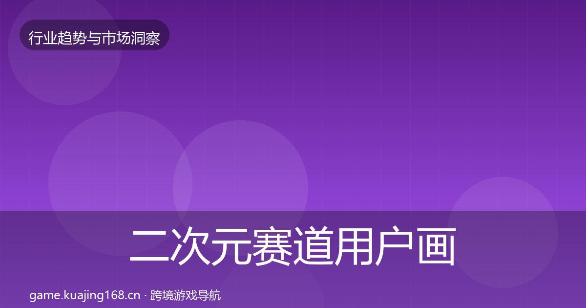 二次元赛道用户画像实践指南·第2827篇