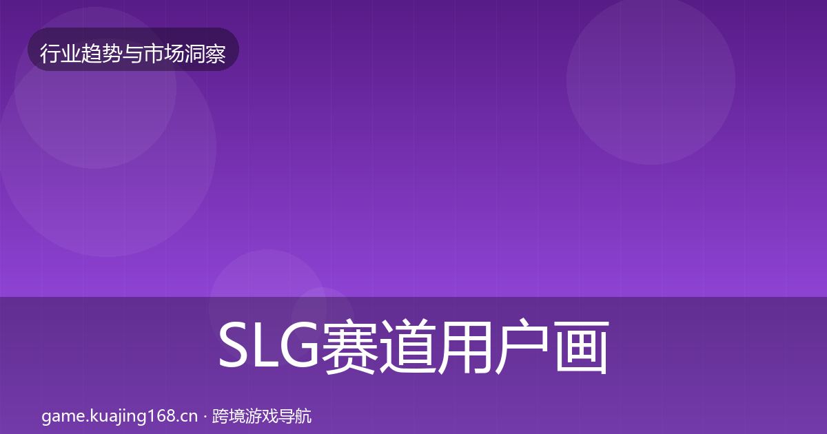 SLG赛道用户画像入门到进阶·第2830篇