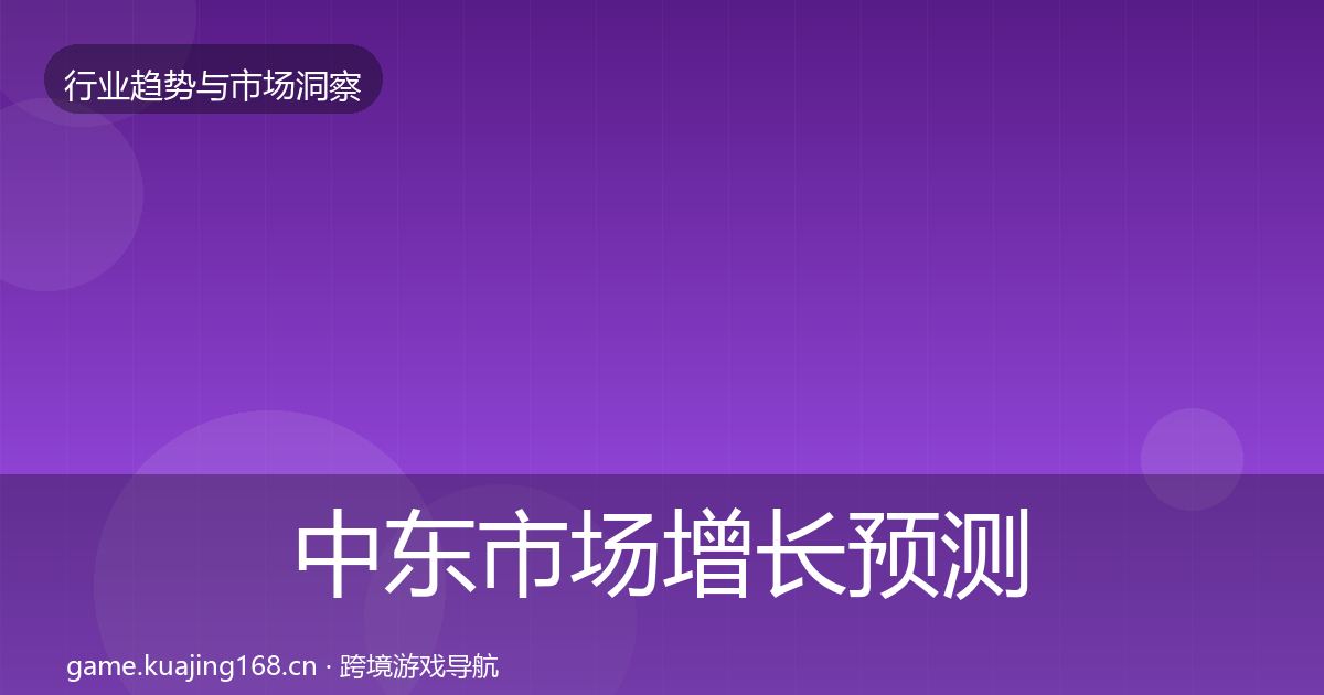 中东市场增长预测入门到进阶·第2833篇
