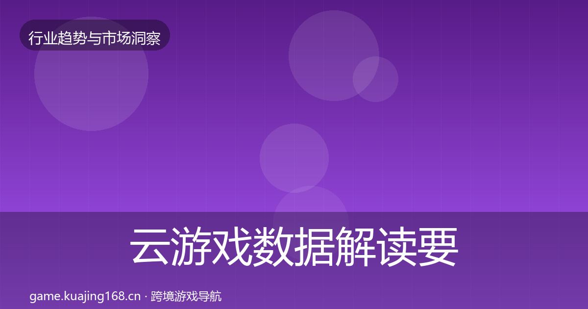 云游戏数据解读要点梳理·第2851篇