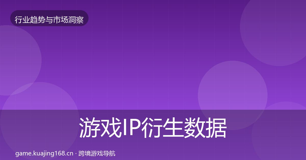 游戏IP衍生数据解读要点梳理·第2855篇