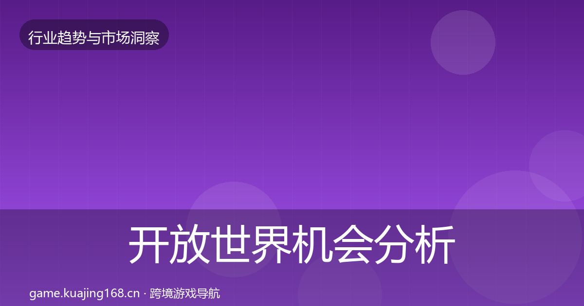 开放世界机会分析全攻略·第2858篇