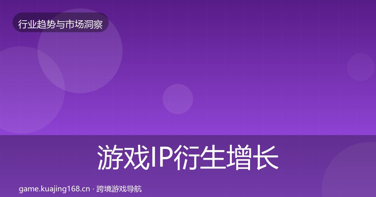 游戏IP衍生增长预测要点梳理·第2875篇