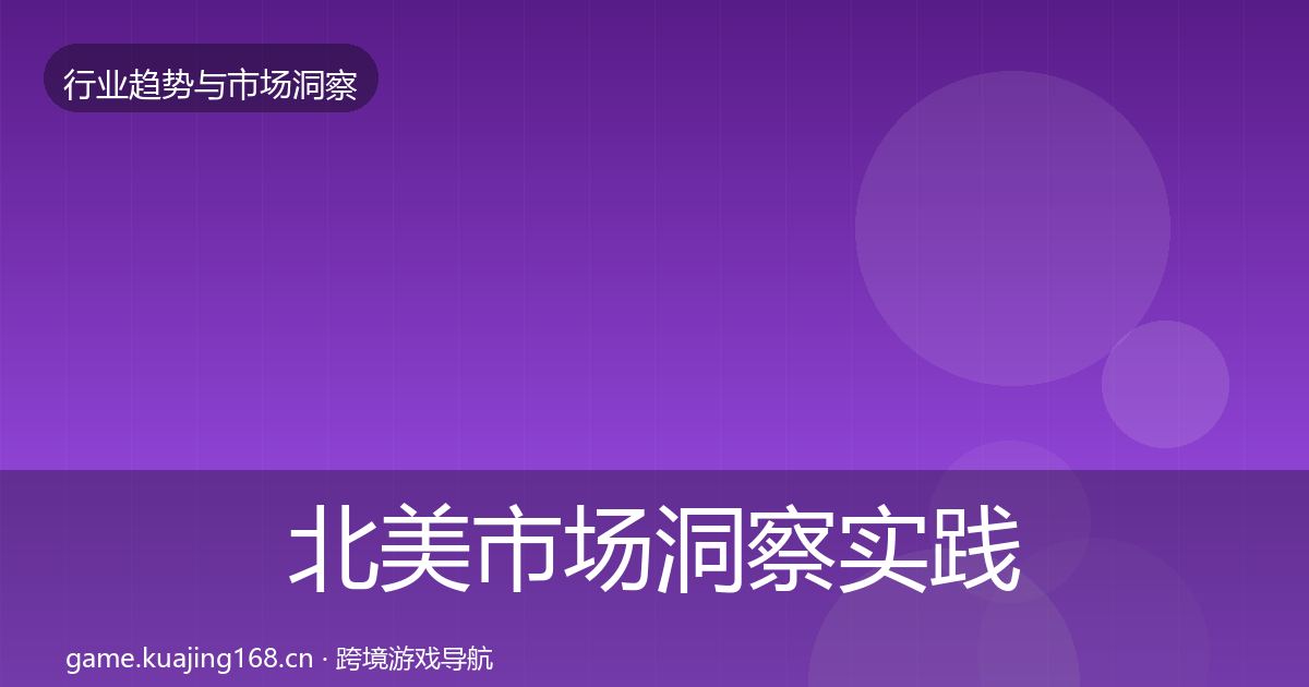 北美市场洞察实践指南