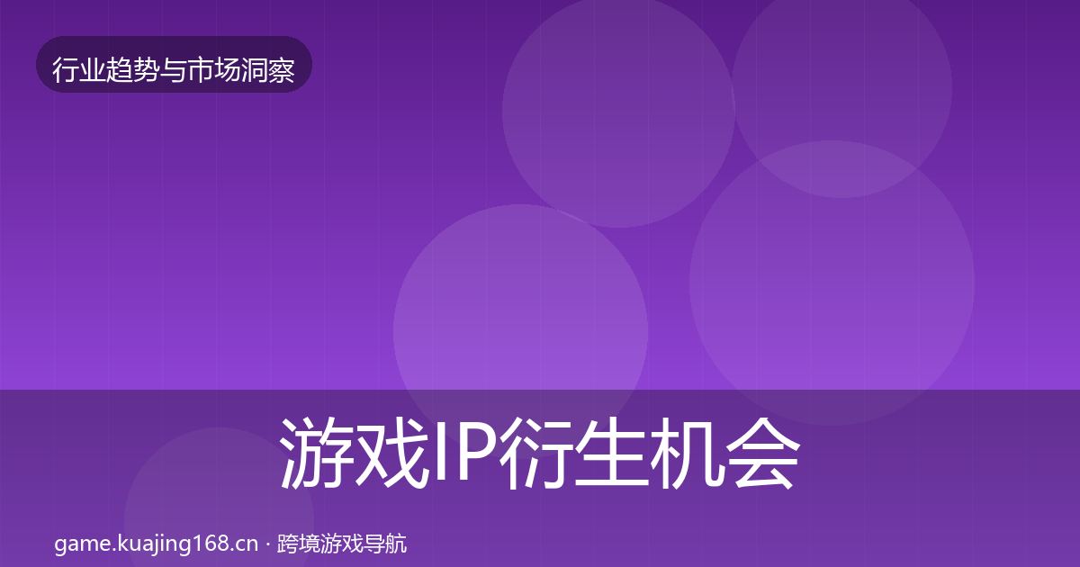 游戏IP衍生机会分析要点梳理·第2900篇