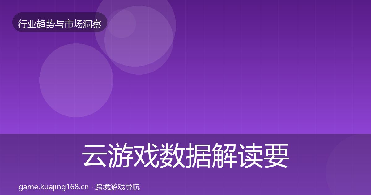 云游戏数据解读要点梳理·第2931篇