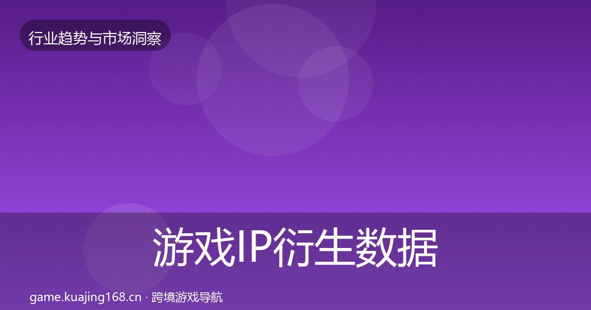 游戏IP衍生数据解读要点梳理·第2935篇