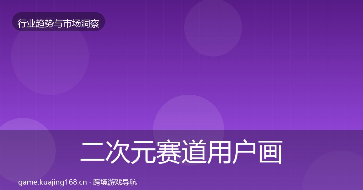 二次元赛道用户画像实践指南·第2947篇