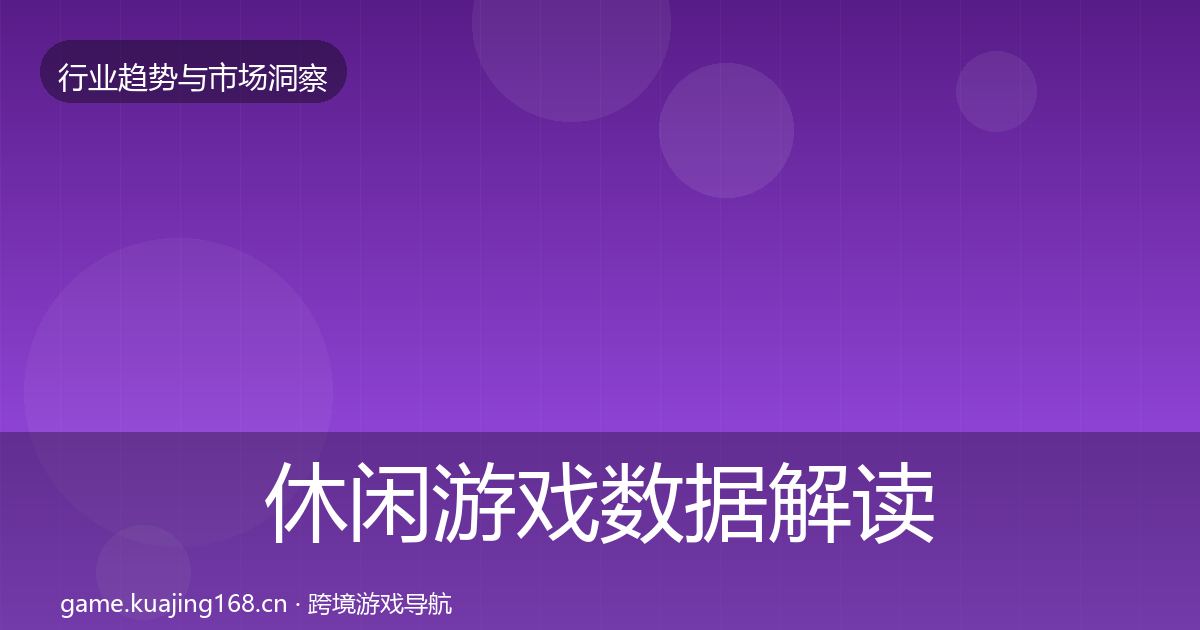 休闲游戏数据解读要点梳理·第2973篇