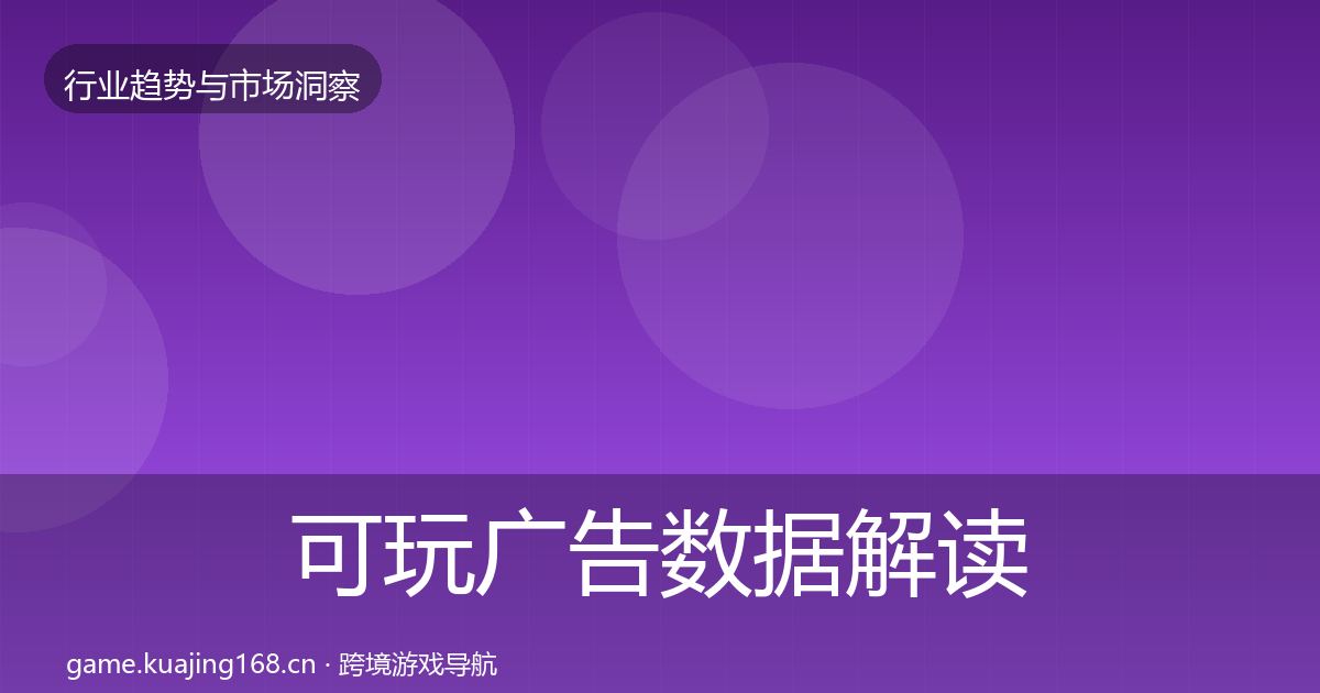 可玩广告数据解读入门到进阶·第2974篇