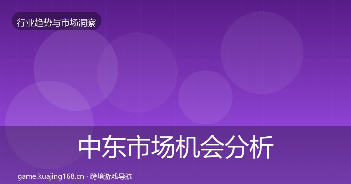 中东市场机会分析入门到进阶·第2978篇