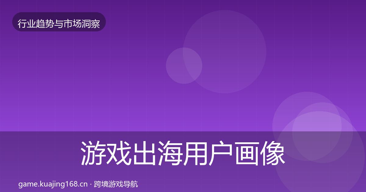 游戏出海用户画像全攻略·第2987篇