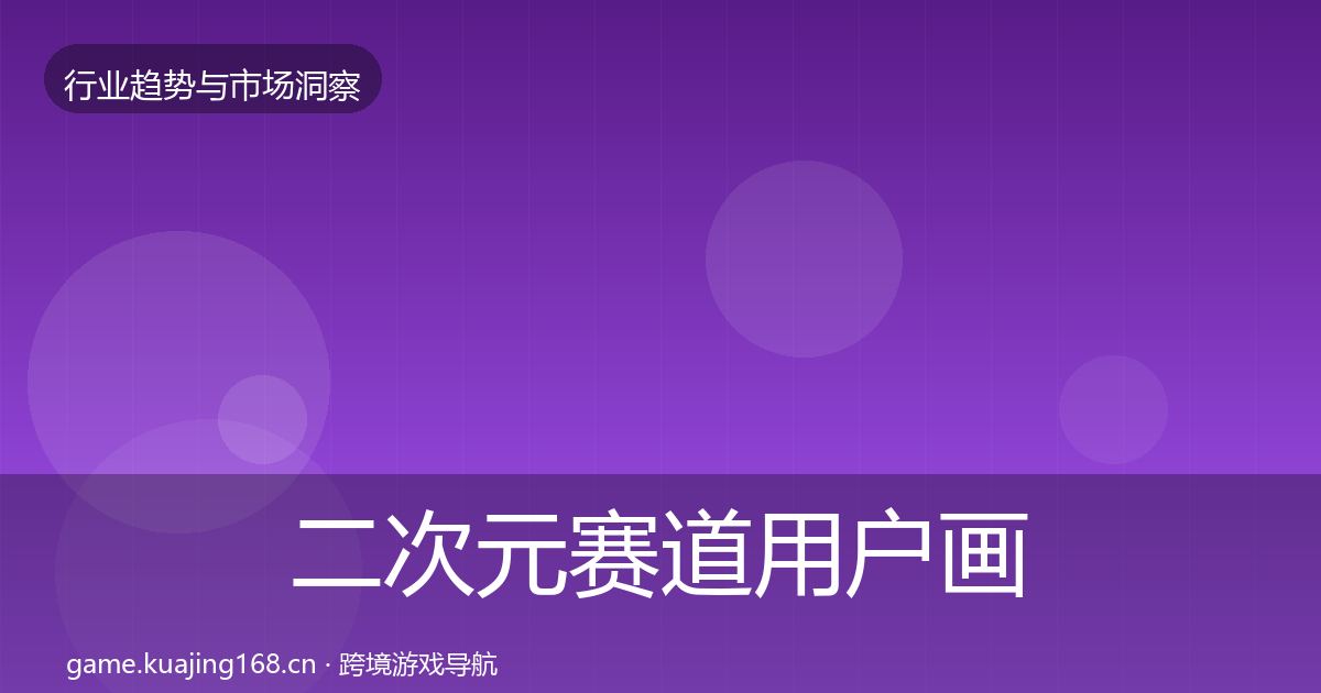 二次元赛道用户画像实践指南·第2987篇