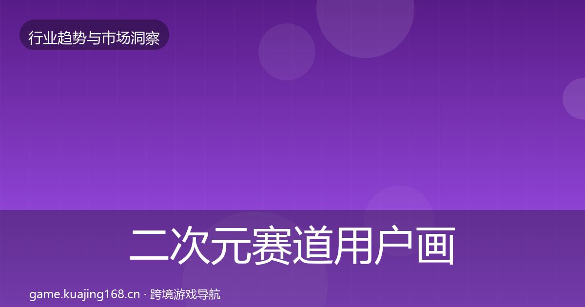 二次元赛道用户画像实践指南·第3027篇