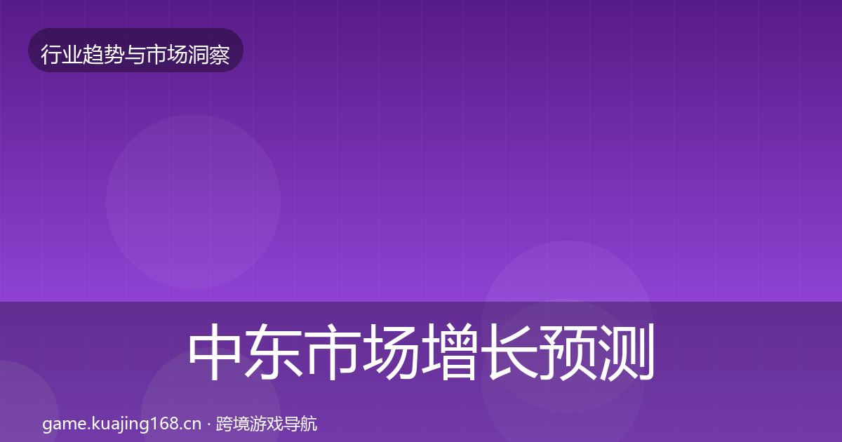 中东市场增长预测入门到进阶·第3033篇