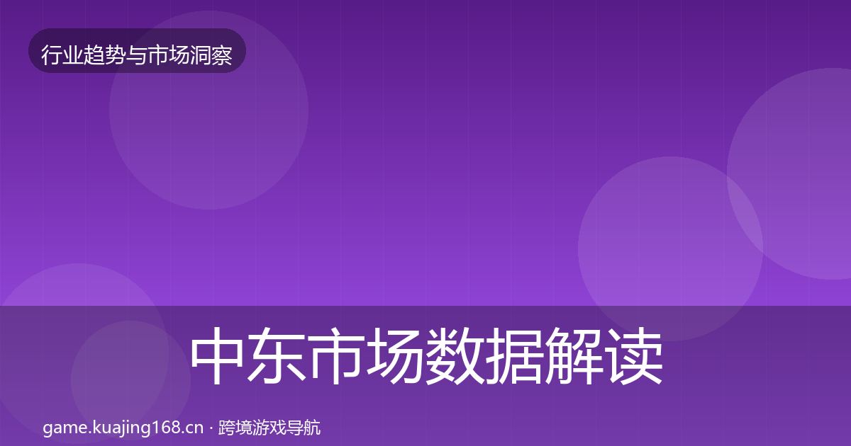 中东市场数据解读入门到进阶