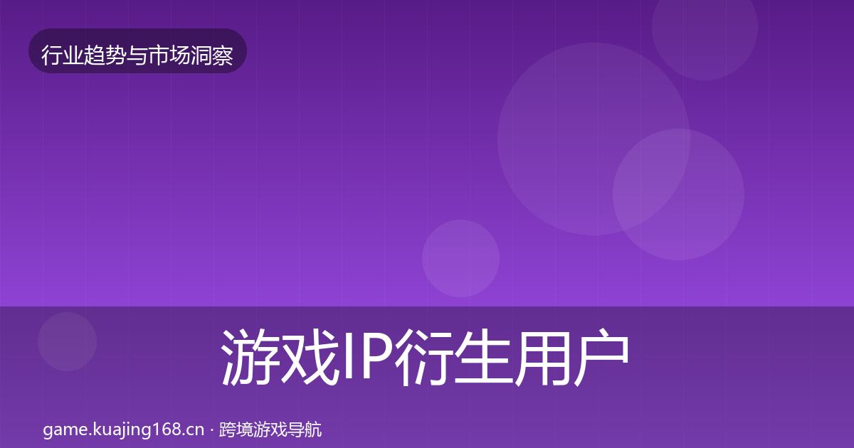 游戏IP衍生用户画像要点梳理·第3070篇
