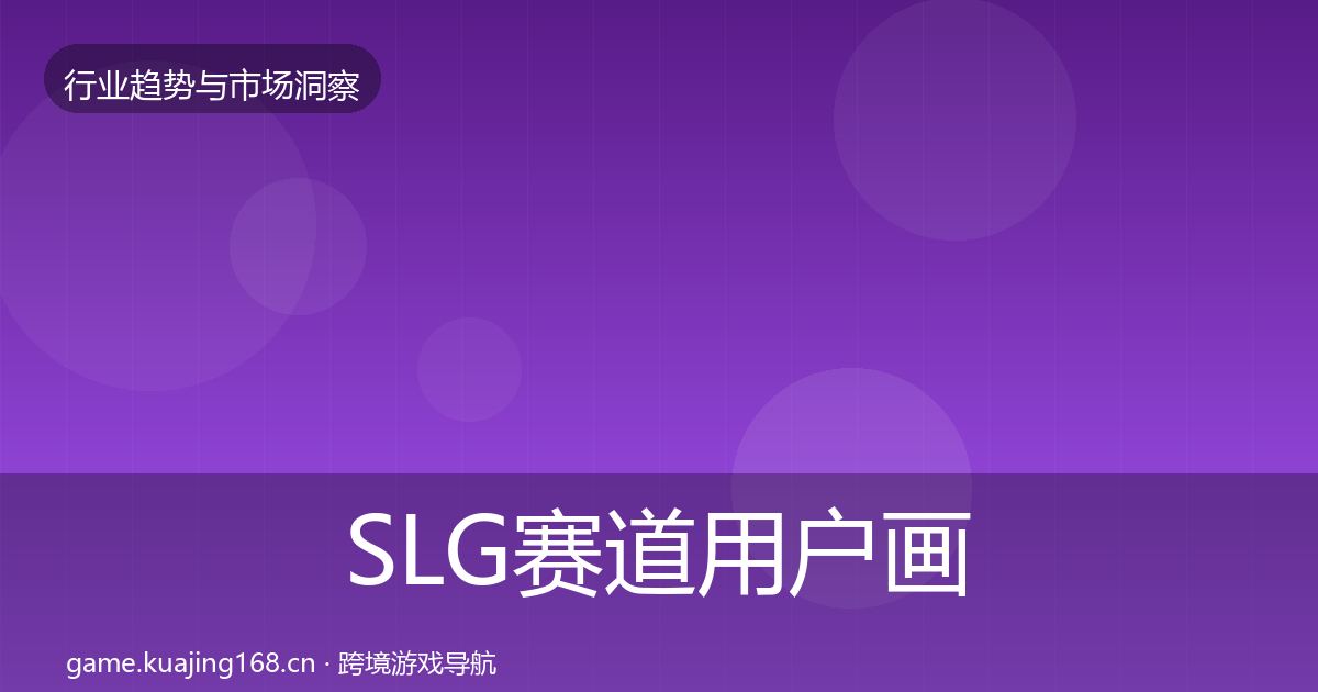 SLG赛道用户画像入门到进阶·第3070篇