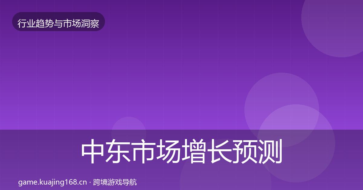 中东市场增长预测入门到进阶·第3073篇