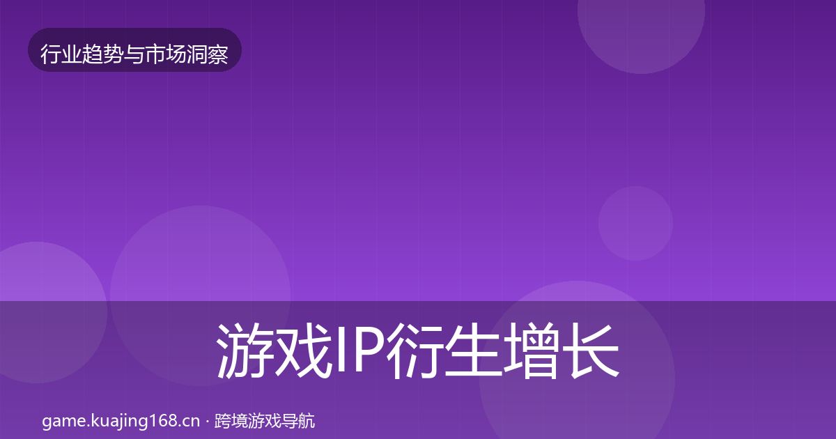 游戏IP衍生增长预测要点梳理·第3075篇