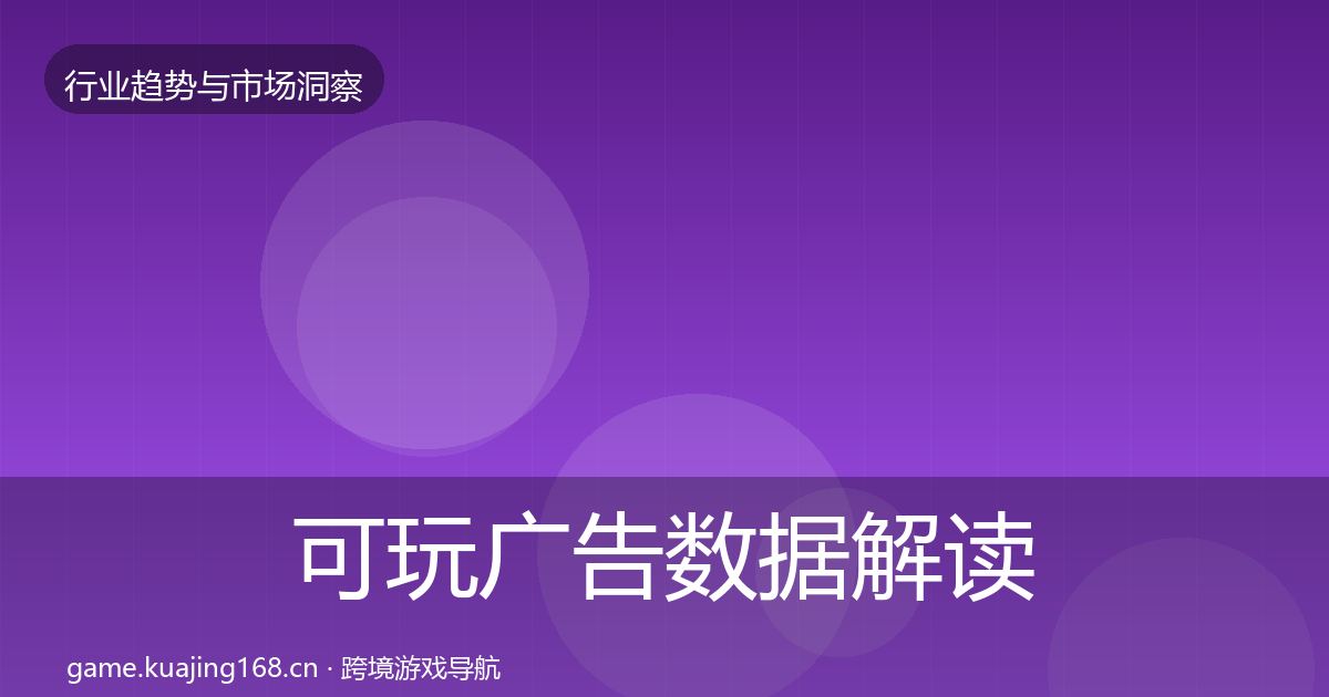 可玩广告数据解读入门到进阶·第3094篇