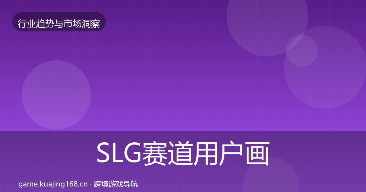 SLG赛道用户画像入门到进阶·第3110篇
