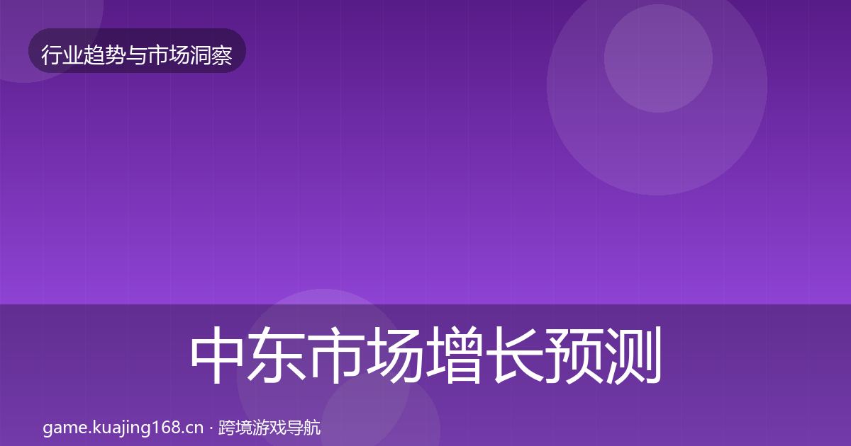 中东市场增长预测入门到进阶