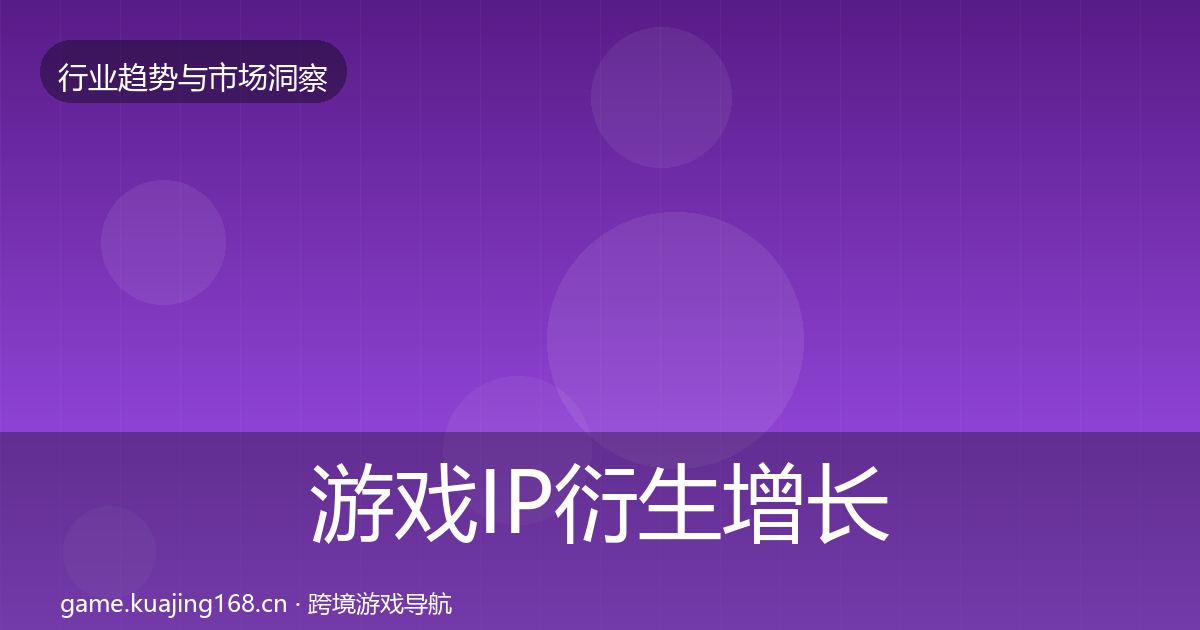 游戏IP衍生增长预测要点梳理·第3155篇
