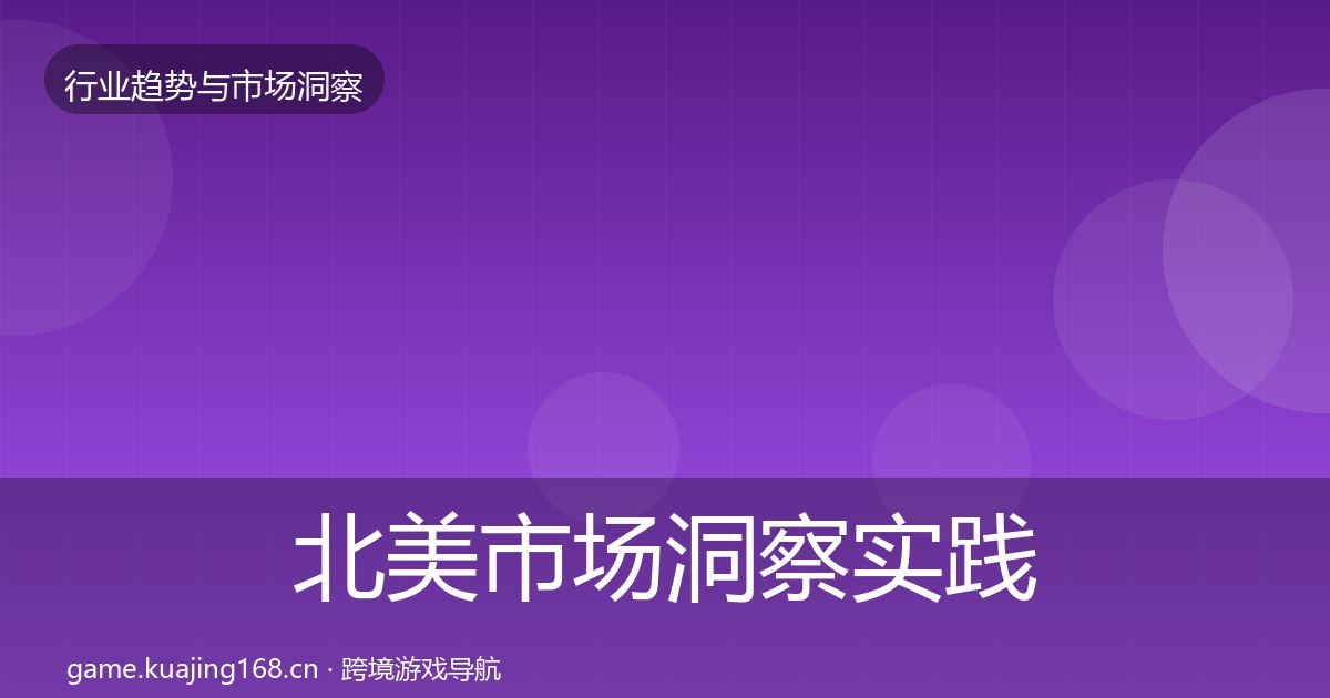 北美市场洞察实践指南·第3164篇
