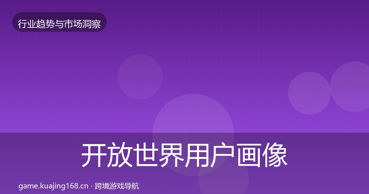 开放世界用户画像全攻略·第3188篇