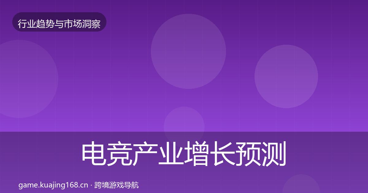电竞产业增长预测实践指南