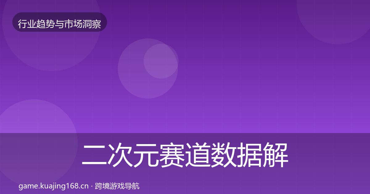 二次元赛道数据解读实践指南