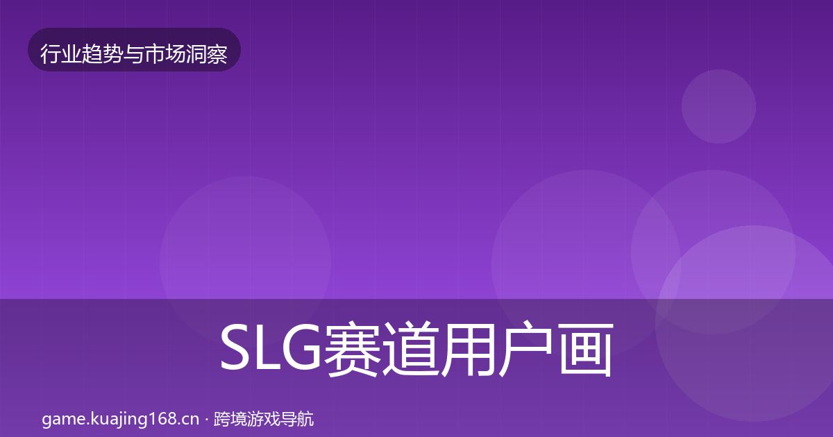 SLG赛道用户画像入门到进阶·第3310篇