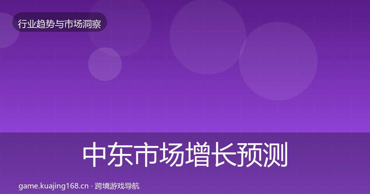 中东市场增长预测入门到进阶