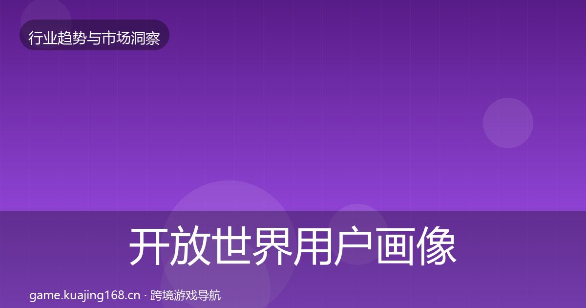 开放世界用户画像全攻略
