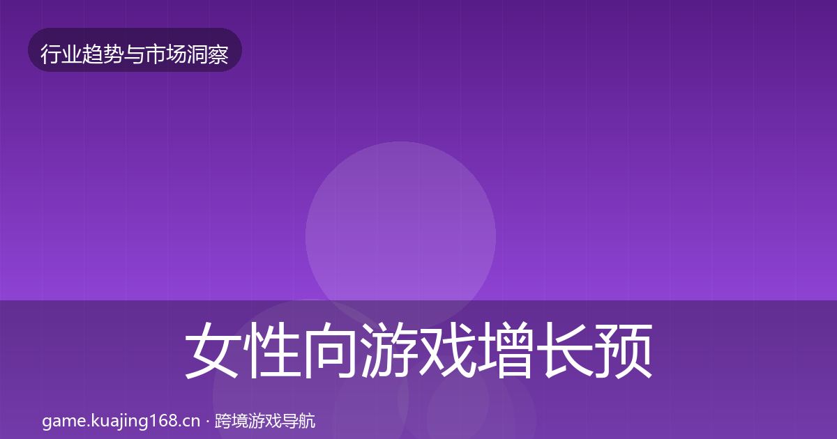 女性向游戏增长预测入门到进阶·第3392篇