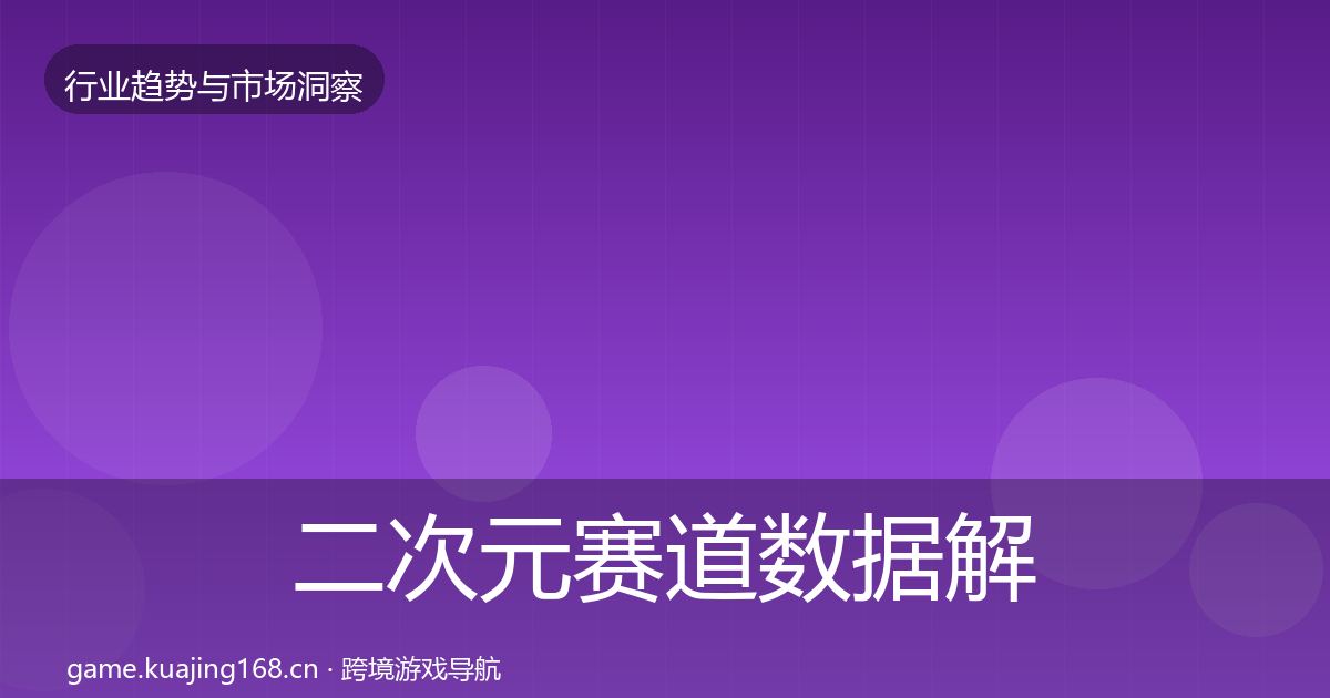 二次元赛道数据解读实践指南