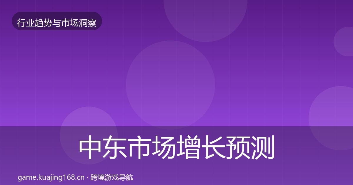 中东市场增长预测入门到进阶