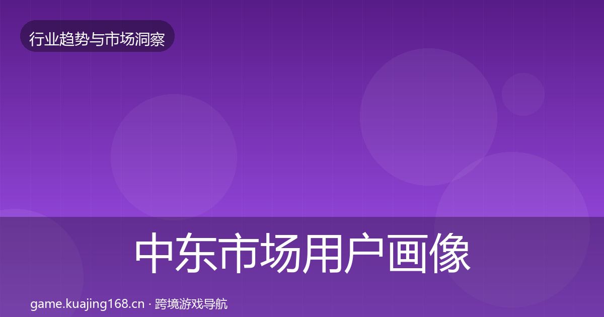 中东市场用户画像入门到进阶