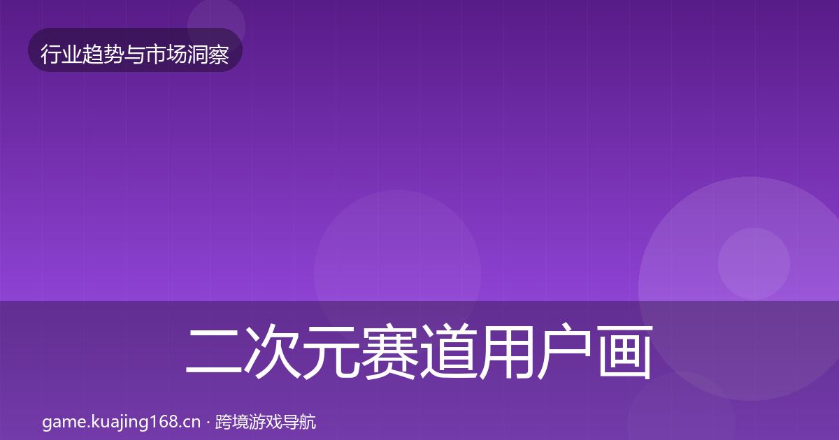 二次元赛道用户画像实践指南·第3587篇