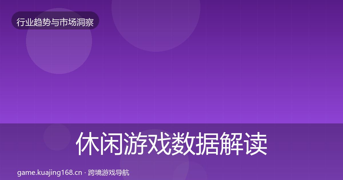 休闲游戏数据解读要点梳理·第3693篇