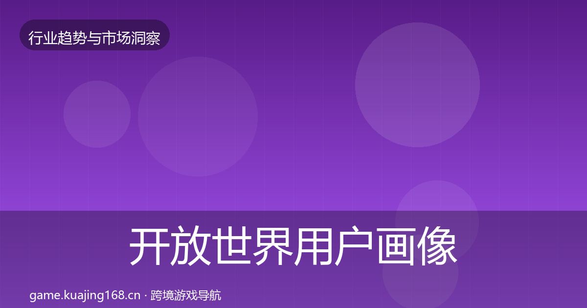 开放世界用户画像全攻略·第3748篇