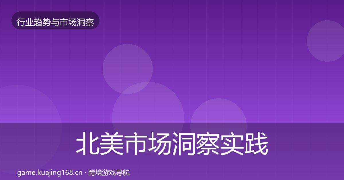北美市场洞察实践指南·第3804篇