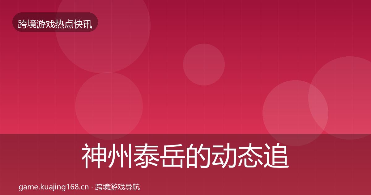 神州泰岳的动态追踪（实用）