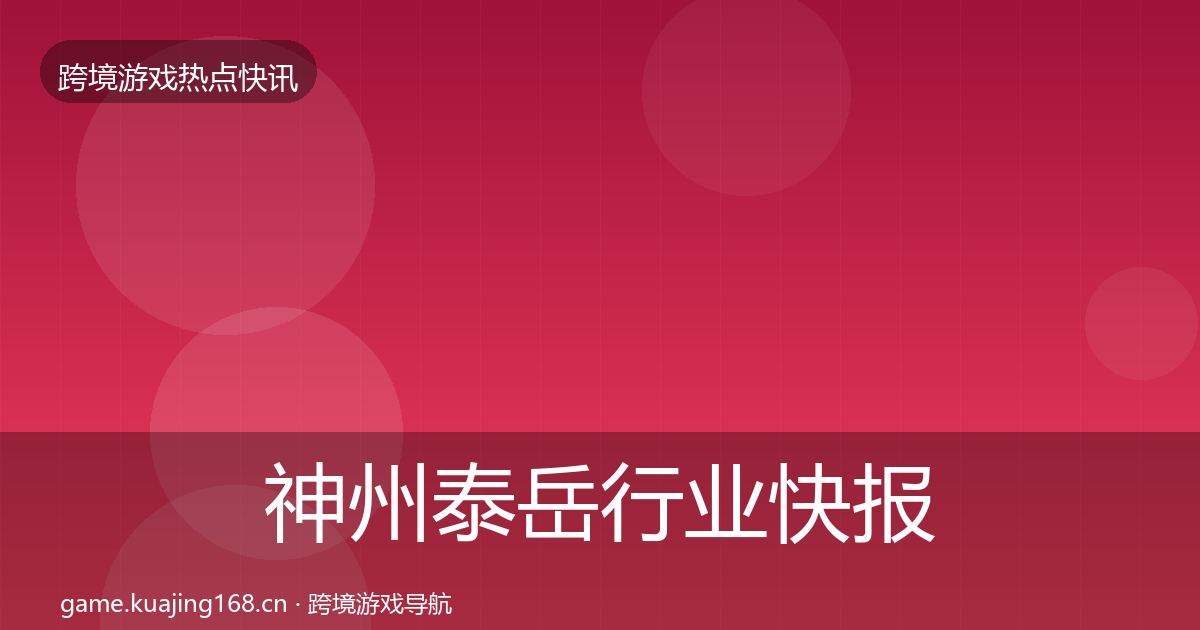 神州泰岳行业快报实践指南·第998篇