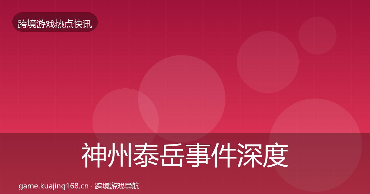 神州泰岳事件深度解读实践指南